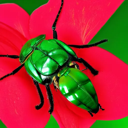 Prompt: rose chafer in studio lighting digital art