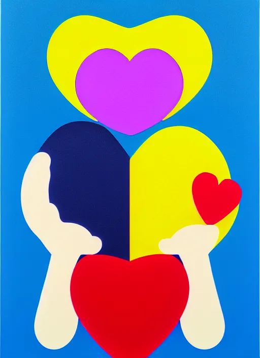 Image similar to heart by shusei nagaoka, kaws, david rudnick, airbrush on canvas, pastell colours, cell shaded, 8 k