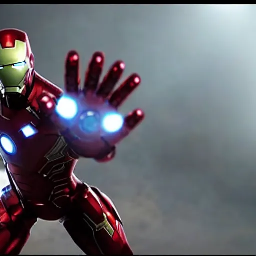 Image similar to black gold ironman suit mark 67 avengers movie screencap