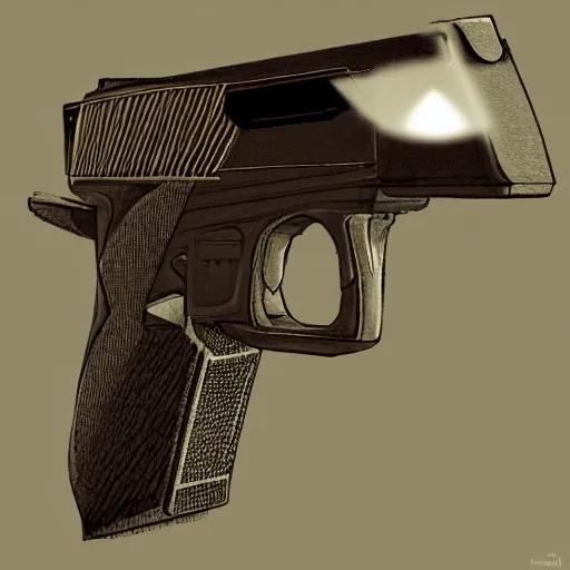 Image similar to a pistol wearing a dark cloak, photorealistic, highly detailed, sharp image