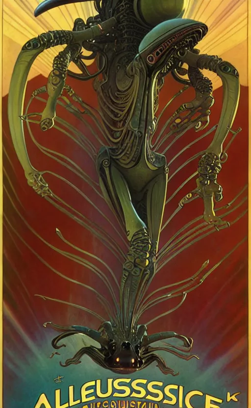 Image similar to exquisite imaginative alien creature poster art, movie art, by lucusfilm, weta studio, alphonso mucha, james jean, frank frazetta, 8 k, denoised