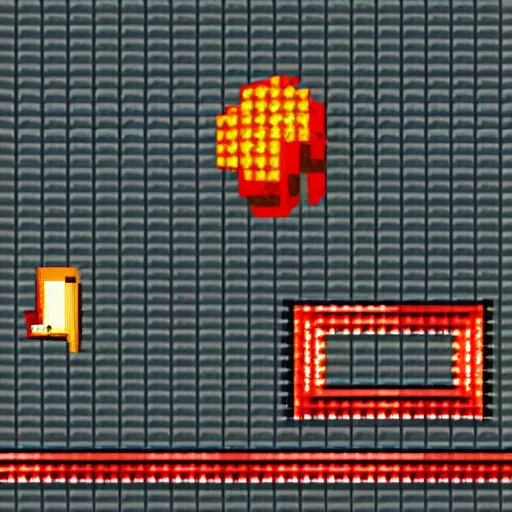 Prompt: flamethrower enemy pixelart game 32 pixels height sprite