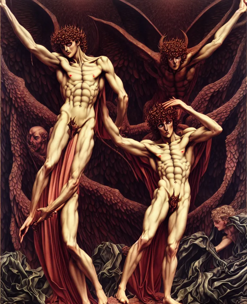 Image similar to devilman, by evelyn de morgan, hd, hyper detailed, 4 k, depth perception, depth of field, neo - gothic, gothic. art by wojtek siudmak, masterpiece