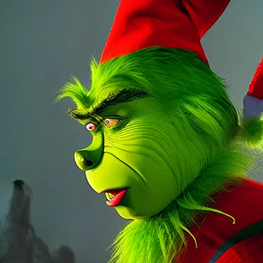 Image similar to grinch as a barack obama 4 k