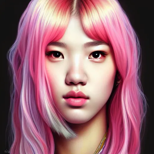 Image similar to portrait of jossi of blackpink, highly detailed, digital painting, smooth, sharp focus, illustration, ultra realistic, 8 k, art by artgerm and alphonse mucha