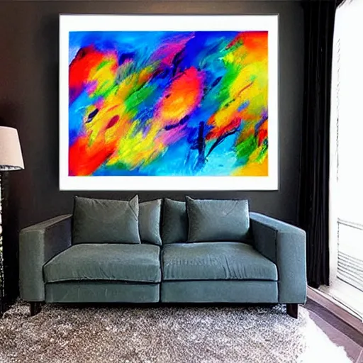 Prompt: award-winning large colorful abstract art painting