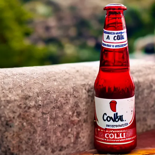 Image similar to a bottle of conka cola, marketing promo photo