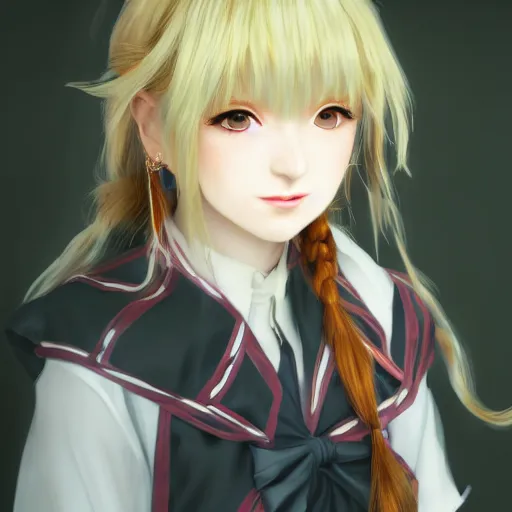 Prompt: portrait of marisa kirisame from touhou project ultra realistic, highly detailed, sharp focus, cinematic lighting, mood lighting, realistic, vivid colors, painting, photorealistic, digital art, non blurry, sharp, smooth, illustration, 4 k, artstation,