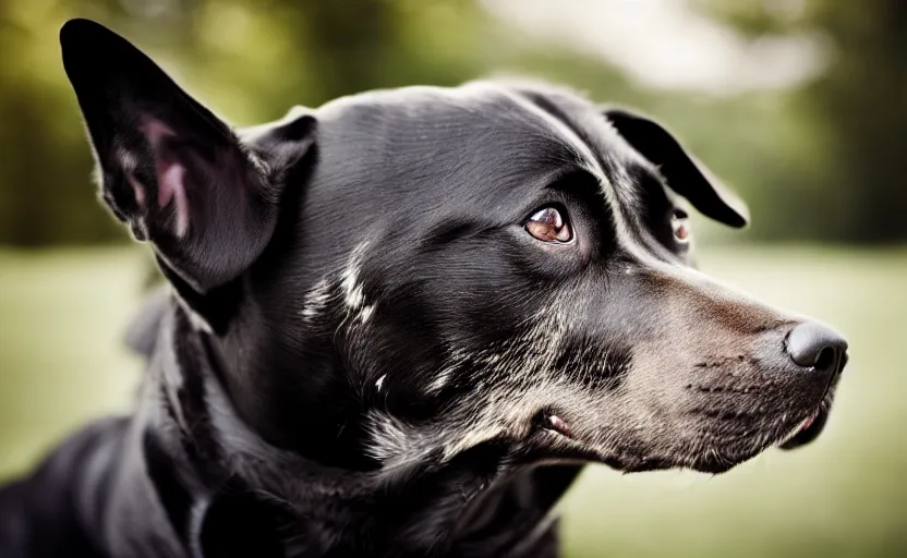 Prompt: portrait of a dog, natural light, sharp, detailed face, photo