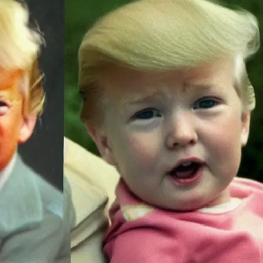 Prompt: donald trump as a baby