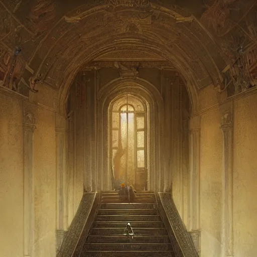 Image similar to Paint the Secrets inside the Vatican,Greg rutkowski, Trending artstation, cinematográfica, digital Art