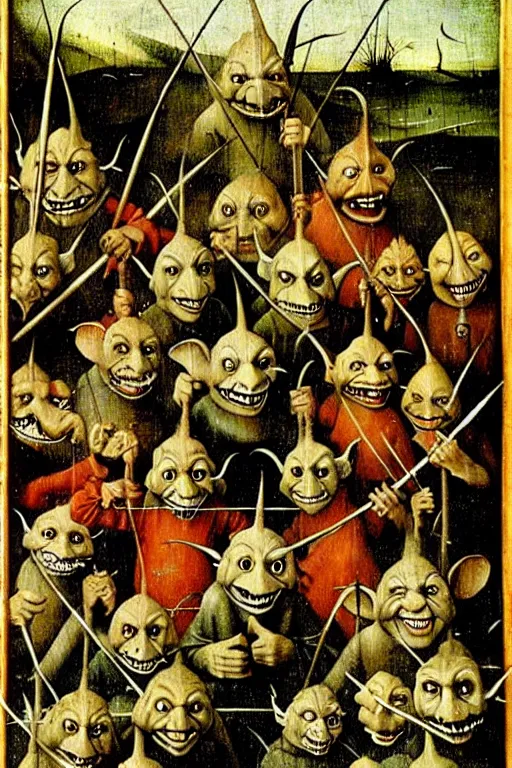 Image similar to hieronymus bosch goblins