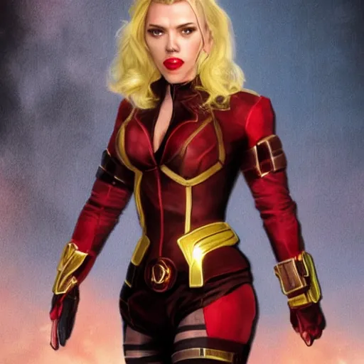 Image similar to scarlett johansson as vi from arcane