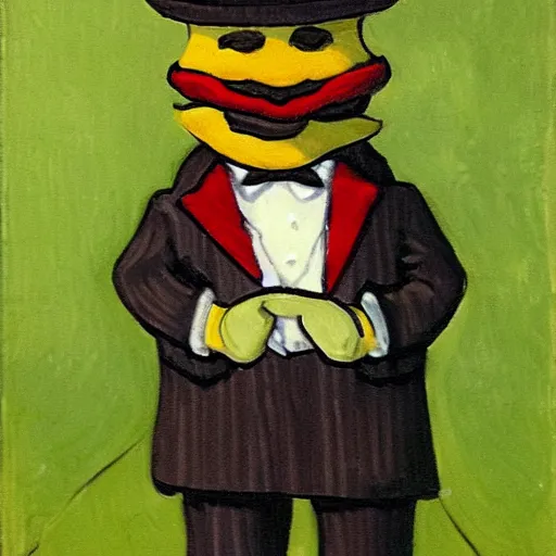 Prompt: hamburglar, von gogh