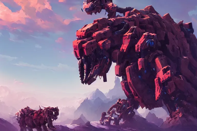 Image similar to tremortusk machine mecha animal beast robot of horizon forbidden west horizon zero dawn bioluminiscence, behance hd by jesper ejsing, by rhads, makoto shinkai and lois van baarle, ilya kuvshinov, rossdraws global illumination