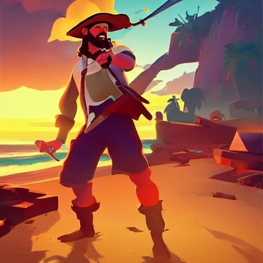 Image similar to painting treasure on sea of thieves game smooth median photoshop filter cutout vector, behance hd by jesper ejsing, by rhads, makoto shinkai and lois van baarle, ilya kuvshinov, rossdraws global illumination