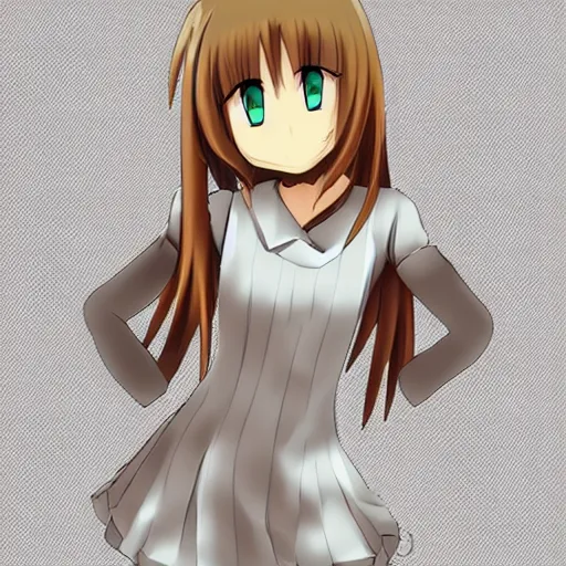 Prompt: “anime girl, full body shot, plain white background”