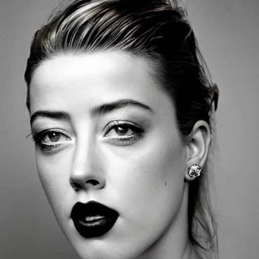 Prompt: portrait of amber heard by mario testino 1 9 9 0, bad 1 9 9 0 s style, headshot, taken in 1 9 9 0, detailed, award winning, sony a 7 r