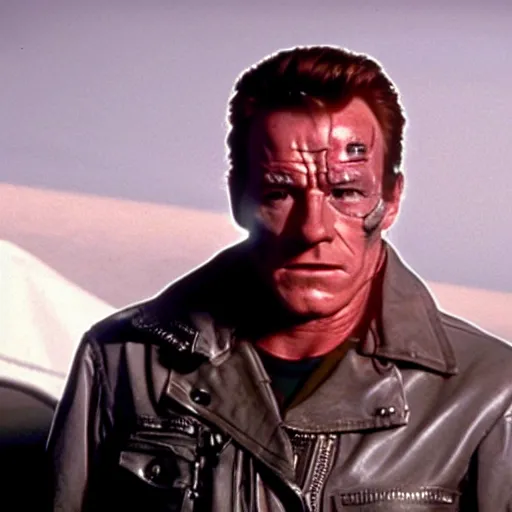 Image similar to film still of bryan cranston as the t - 8 0 0 in terminator ( 1 9 8 4 )