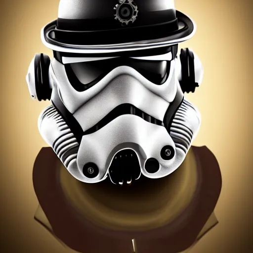 Image similar to Steampunk stormtrooper, high detail, 8k,