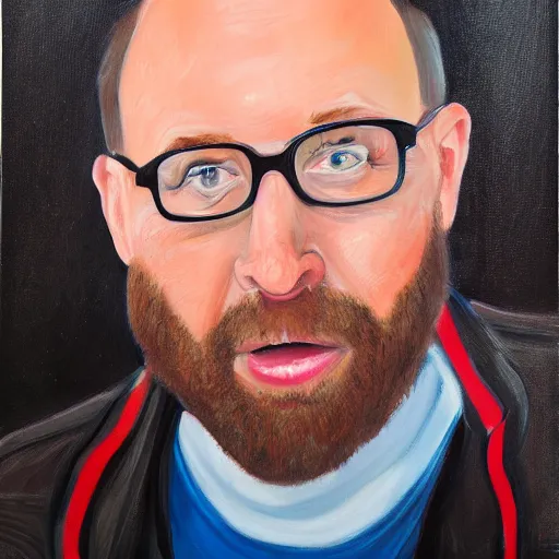 Image similar to a detailed portrait painting of joel glazer from manchester looking dumb