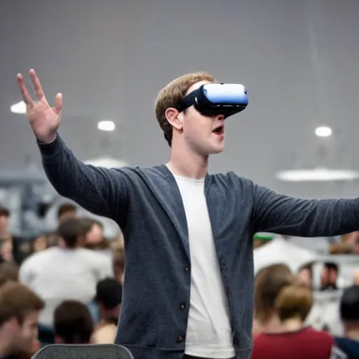 Prompt: Mark Zuckerberg dreaming about vr