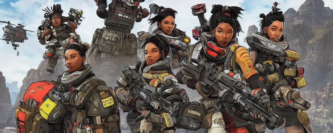 Image similar to apex legends cover art