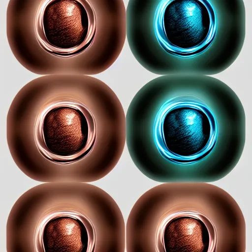 Image similar to ui art of a rusty metallic orb