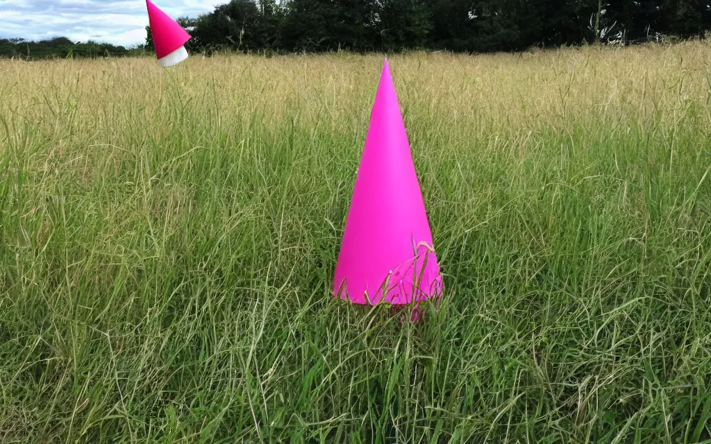 Prompt: A photo of cogi in a field, wearing a party hat.