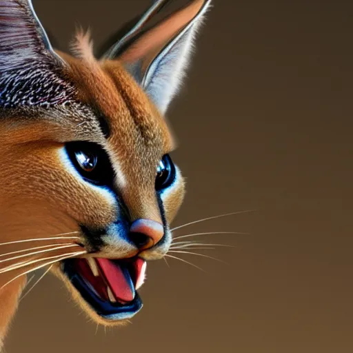 Prompt: a caracal playing with a pc, photorealistic, 8 k, ultra detailed