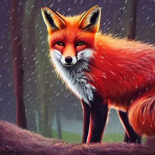 Image similar to a portrait of a fox in a scenic environment by alena aenami