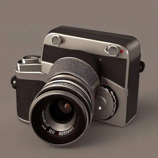 Prompt: octane render of a retro camera, trending on instagram, deviantart