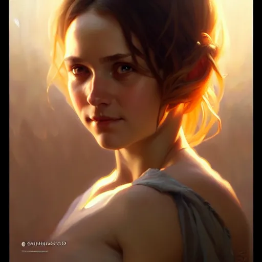 Image similar to a portrait painting of sabrina lloyd oil painting unreal 5 daz. rpg portrait, extremely detailed artgerm greg rutkowski alphonse mucha vladimir volegov