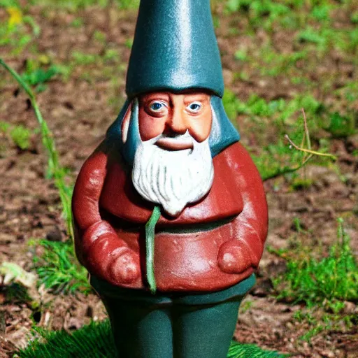 Image similar to Stephen fry as a garden gnome