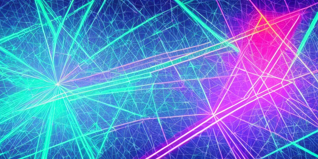 Image similar to cool geometric triangular figure in a neon laser light - great for backgrounds and wallpapers