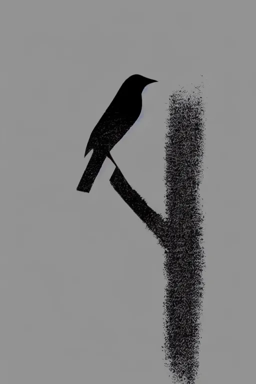 Image similar to minimalist art of a bird