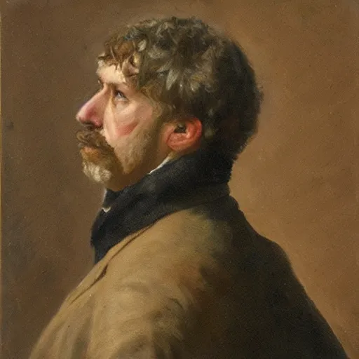Image similar to a detaield oil painting of moritz zimmermann