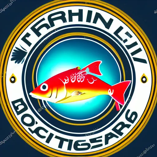 Image similar to a vector logo of a fishing business