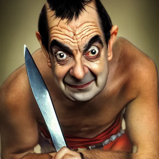 mr bean the barbarian photoshop, 4k, high resolution, | Stable ...