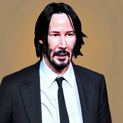 Image similar to keanu reeves as tom yorke