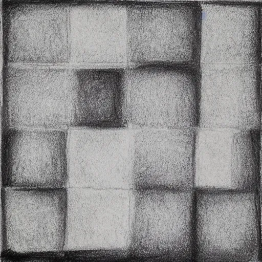 Prompt: charcoal drawing introspective bother 5 x 5 grid