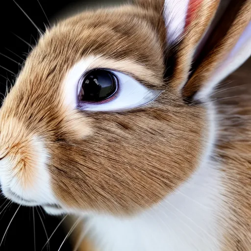 cute bunny smiling, perfect face, symmetrical eyes,, Stable Diffusion