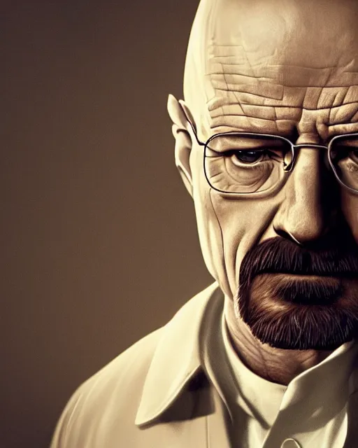 Prompt: Beautiful art portrait of Melissa Rauch as Walter White in breaking bad, atmospheric lighting, intricate detail, cgsociety, hyperrealistic, octane render, RPG portrait, ambient light, dynamic lighting