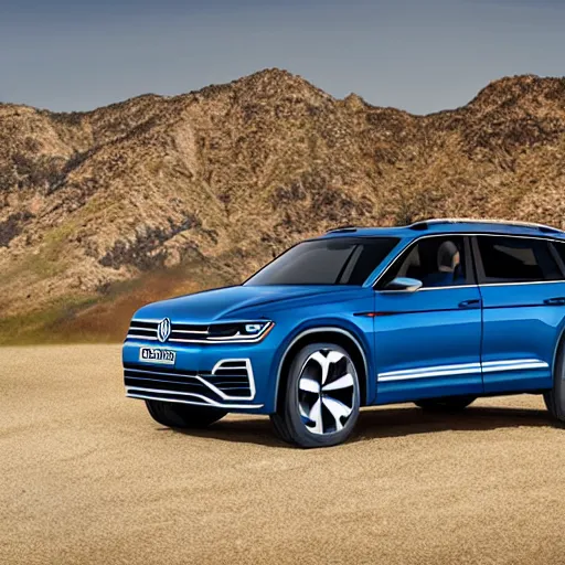 Image similar to promotional product photograph of Volkswagen's behemoth, their new SUV