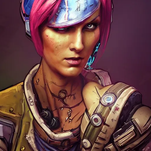 Prompt: portrait of Eirling Haaland as a Borderlands 2 character, in the style of Borderlands 2, intricate, headshot, highly detailed, digital painting, artstation, concept art, sharp focus, illustration, art by artgerm and greg rutkowski and alphonse mucha