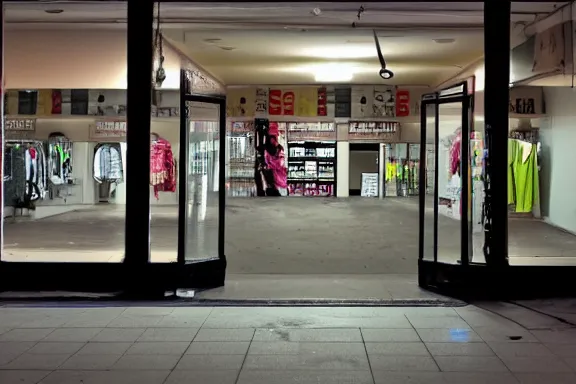 Image similar to inside an empty store at night