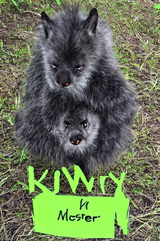 Prompt: furry kiwi monster