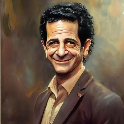 Image similar to ultra realistic portrait painting of young tony shalhoub, art by frank frazetta, 4 k, ultra realistic, highly detailed, epic lighting