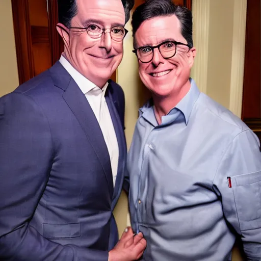 Image similar to stephen colbert chefs kiss