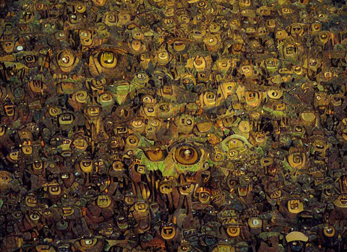 Image similar to photo of the beast with a million eyes, fujifilm velvia 5 0
